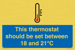 This thermostat should be set between 18 and 21°C